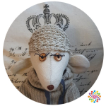 duża lniana mysz big linen mouse