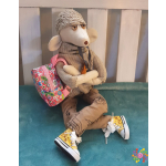 duża lniana mysz big linen mouse