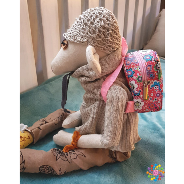 duża lniana mysz big linen mouse