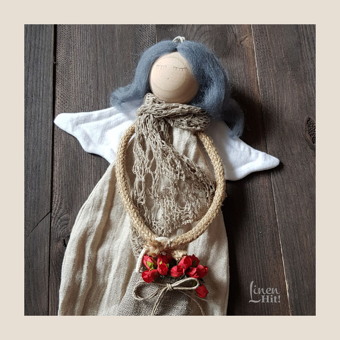 lniany anioł linen angel