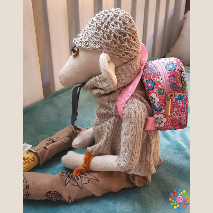 duża lniana mysz big linen mouse