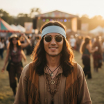 Bandana Konopna Szaro Niebieska