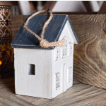 Domek Drewniany Latarenka Led Dekoracja