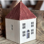 Domek Drewniany Kamienica 2 Lampion Led Dekoracja