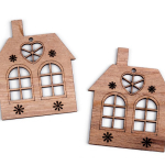 Dwa Domki Drewniane do dekoracji