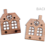Dwa Domki Drewniane do dekoracji
