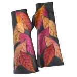 Artystyczne Mitenki Wełniane Długie Ręcznie Filcowane