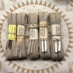 Płaskie Sznurówki Lniane Kratka 120 cm