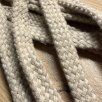 Płaskie Sznurówki Lniane Kratka 120 cm