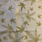Tkanina Konopno-Bawełniana Liście Sielska Farma