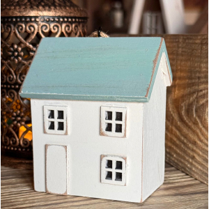 Drewniany Domek Samotnika Latarenka Led Dekoracja