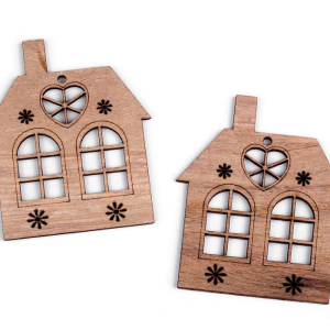Dwa Domki Drewniane do dekoracji