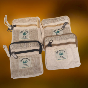 Portfel Konopny Etniczna Saszetka na Suwak