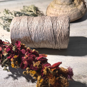 Sznurek Lniany Naturalny do Ziół i Kadzideł