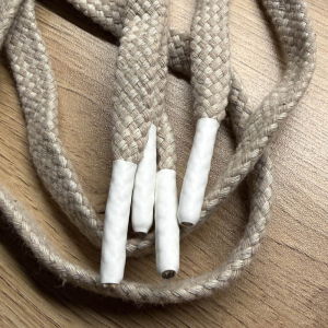 Płaskie Sznurówki Lniane Kratka 120 cm