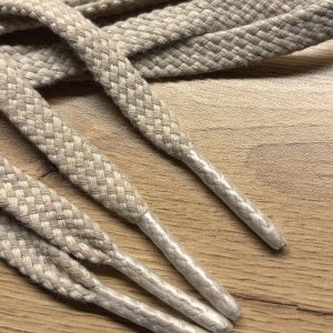 Płaskie Sznurówki Lniane Kratka 120 cm