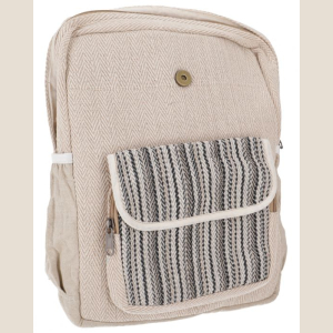 Plecak Konopny w Czarne Paski, hippie backpack.