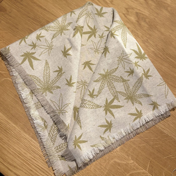 Bandana Konopna Sielski Luksus Styl Island Lux & Liście Konopi