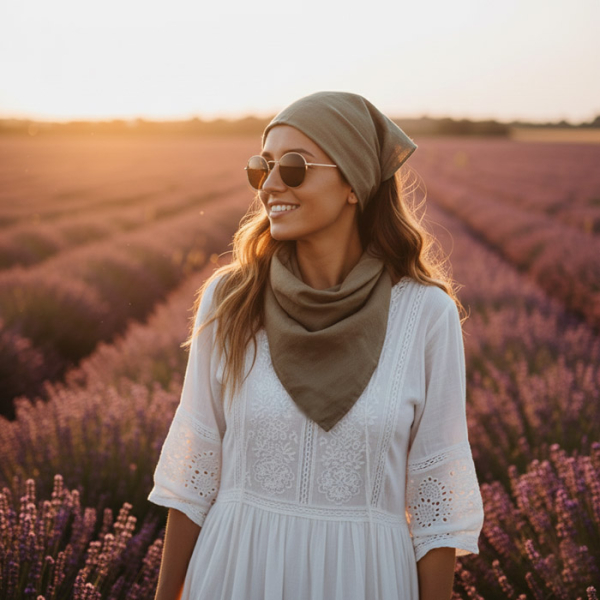 Bandana Konopna Khaki