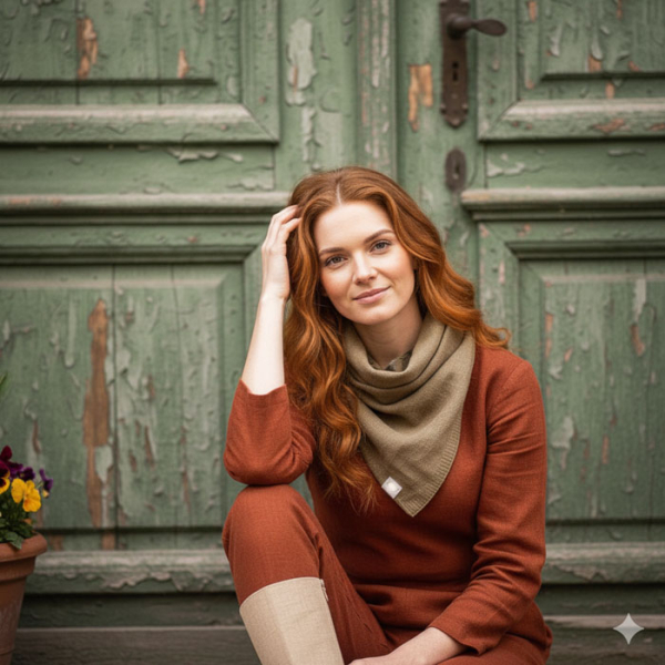 Bandana Konopna Khaki