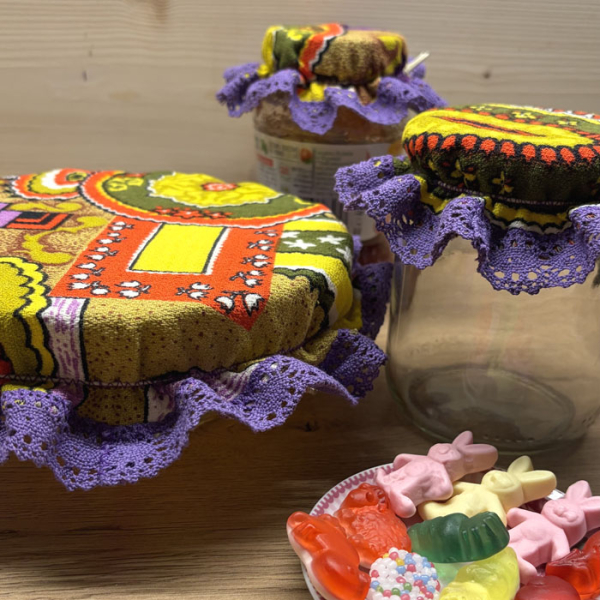 3 Kapturki na Salaterkę i Słoiki Energia Koloru w Stylu Vintage na Prezent