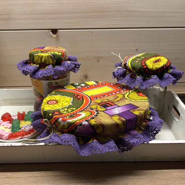 3 Kapturki na Salaterkę i Słoiki Energia Koloru w Stylu Vintage na Prezent