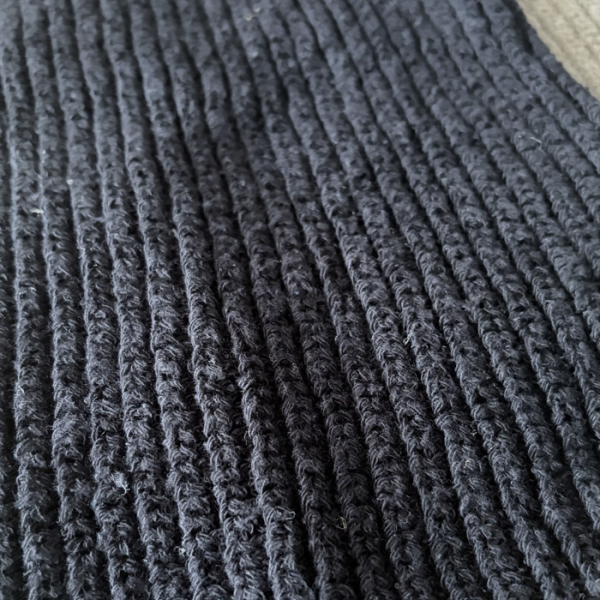 Czarny Komin Konopno-Bawełniany Oddychający