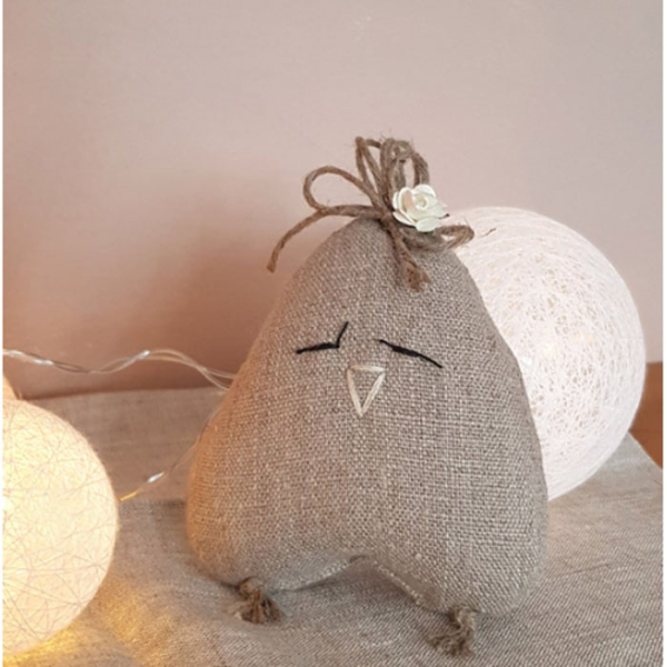 Lniany Kurczak Kura Dekoracja Rękodzieło