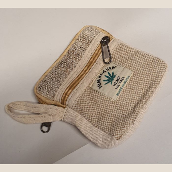 Portfel Konopny Etniczna Saszetka na Suwak