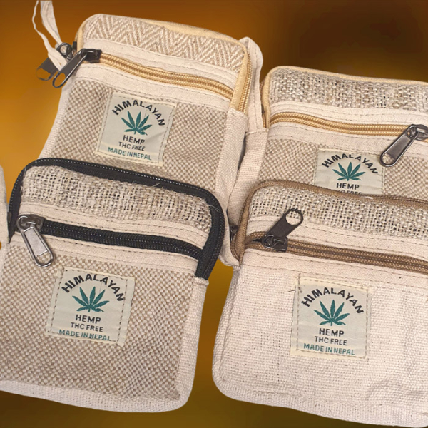 Portfel Konopny Etniczna Saszetka na Suwak