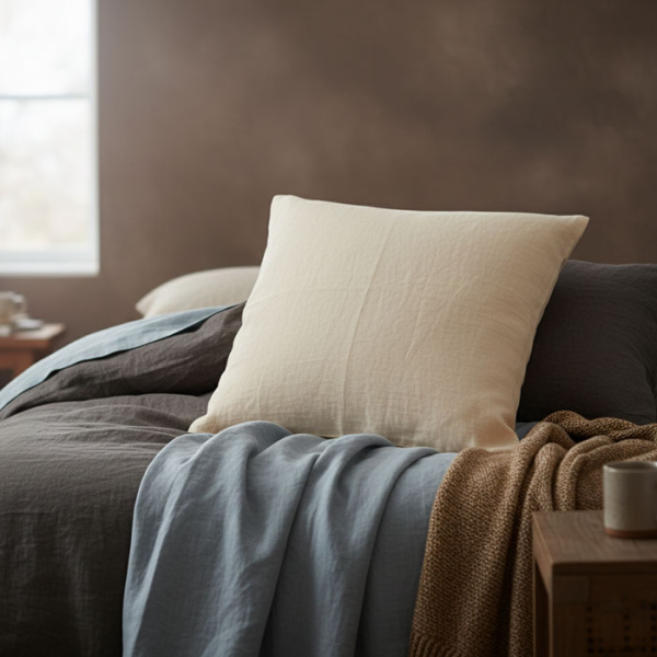 poszewka konopna, hemp pilowcase.