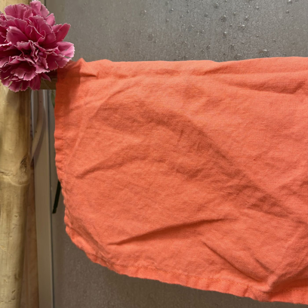 Mały Koralowy Ręcznik Lniany do Twarzy lub Intymny