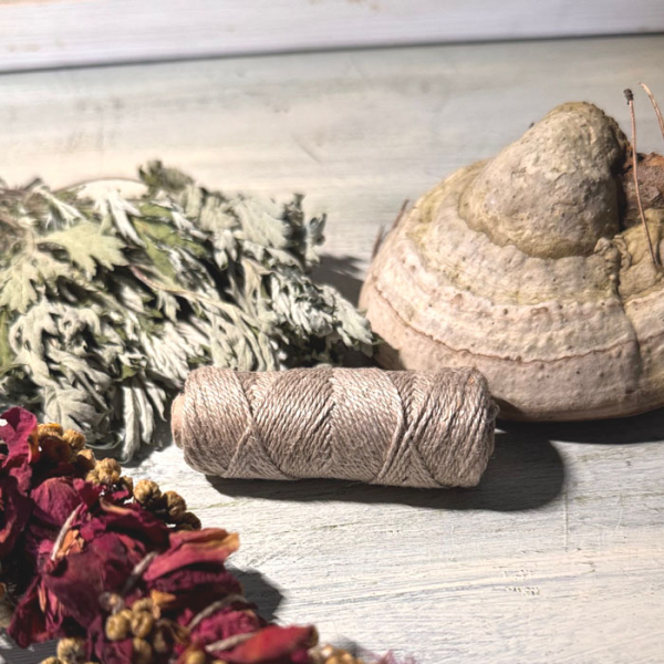Sznurek Lniany Naturalny do Ziół i Kadzideł