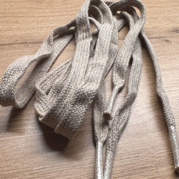 Płaskie Sznurówki Lniane Melanż 120 cm Weeds Fashion