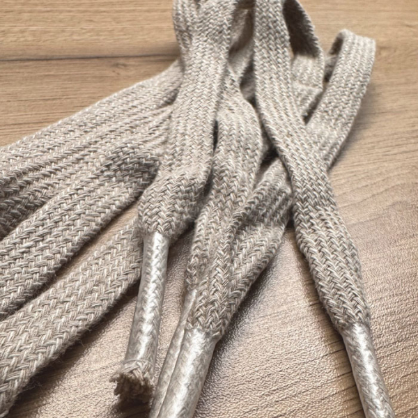 Płaskie Sznurówki Lniane Melanż 120 cm Weeds Fashion