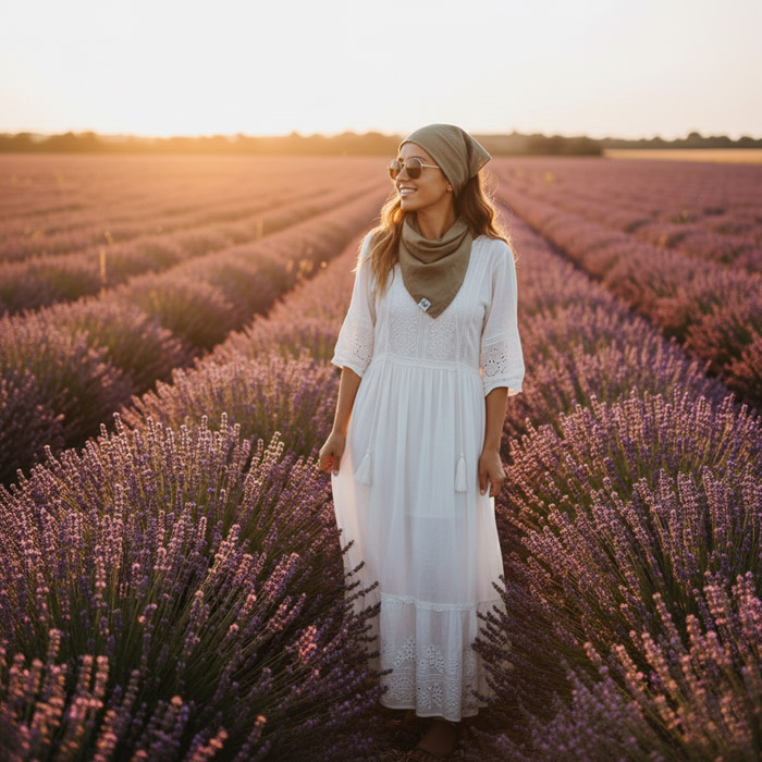 Bandana Konopna Khaki