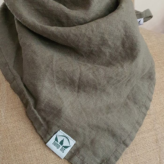 Bandana Konopna Khaki