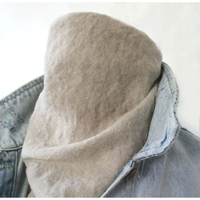 Bandana Konopna Szara Niebarwiona