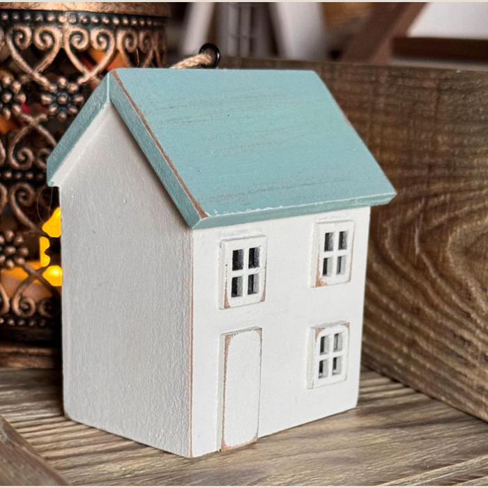 Drewniany Domek Samotnika Latarenka Led DekoracjaDrewniany Domek Samotnika Latarenka Led Dekoracja