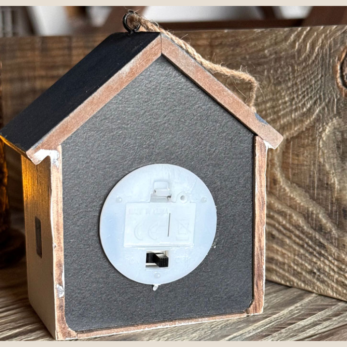 Domek Drewniany Kamienica Latarenka Led Dekoracja