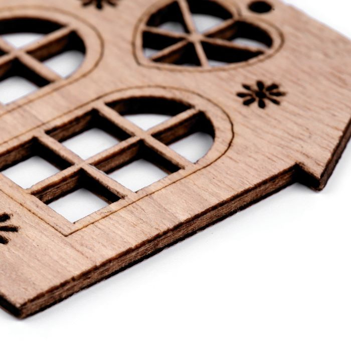 Dwa Domki Drewniane do dekoracji