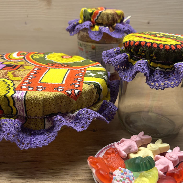 3 Kapturki na Salaterkę i Słoiki Energia Koloru w Stylu Vintage na Prezent