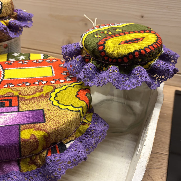 3 Kapturki na Salaterkę i Słoiki Energia Koloru w Stylu Vintage na Prezent