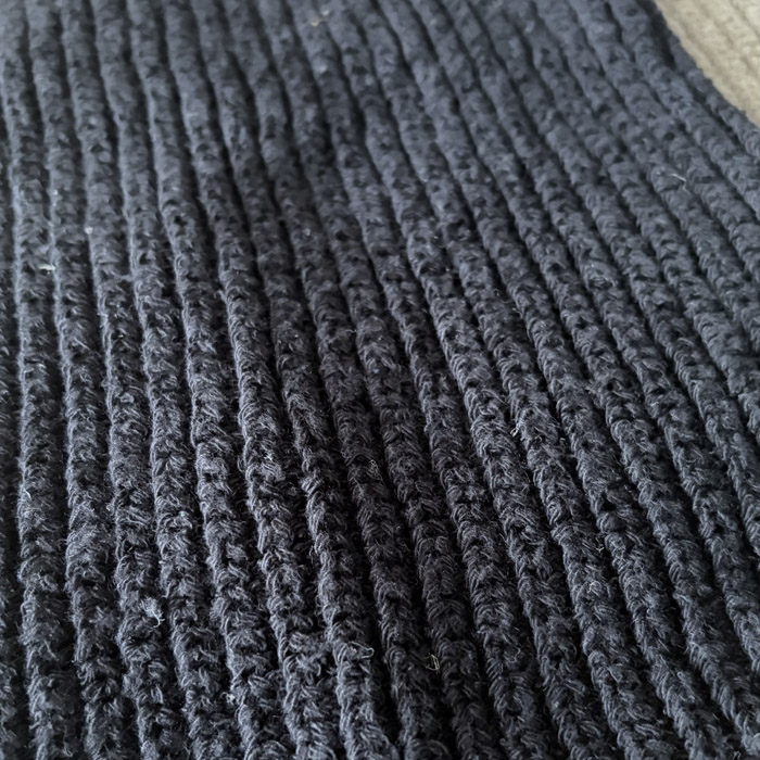 Czarny Komin Konopno-Bawełniany Oddychający