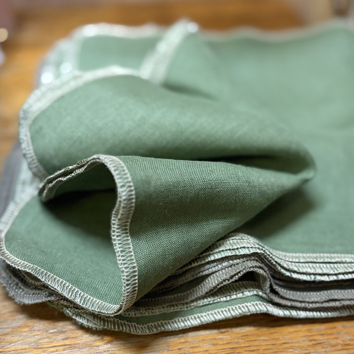 Zielone Mini Ręczniki Lniane