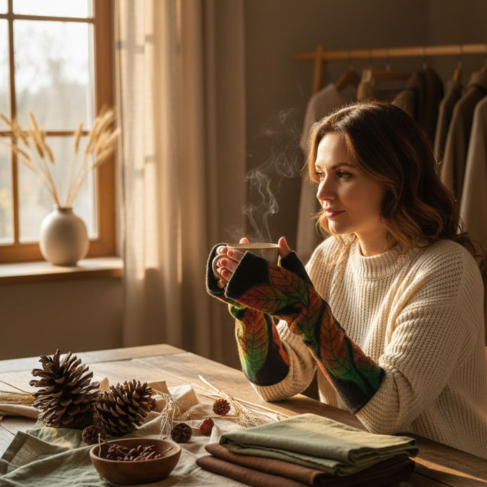 Artystyczne Mitenki Wełniane