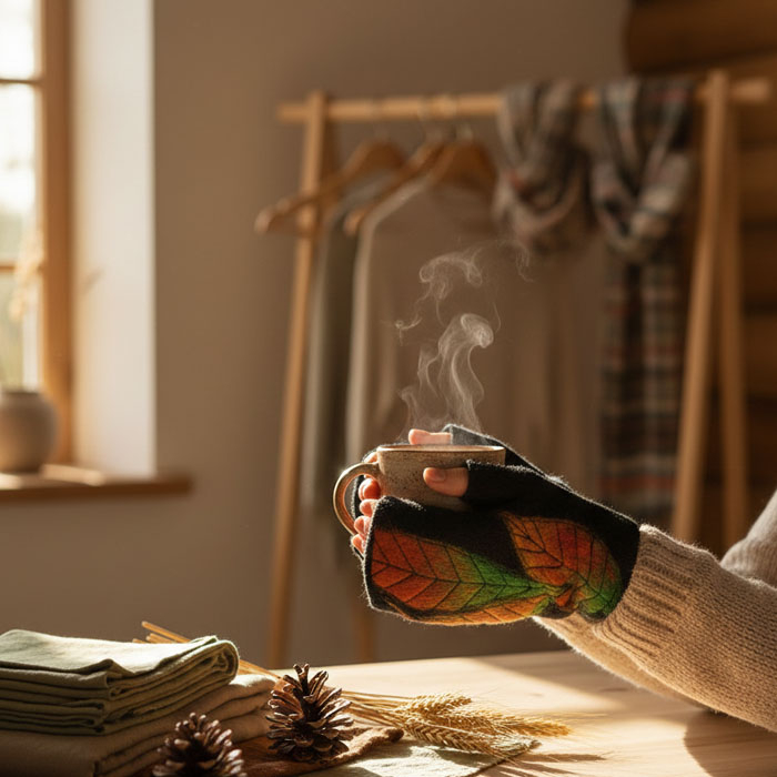 Artystyczne Mitenki Wełniane