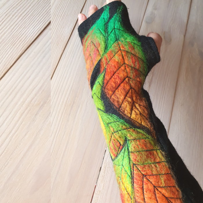 Artystyczne Mitenki Wełniane