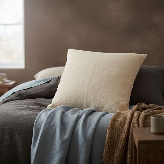 poszewka konopna, hemp pilowcase.