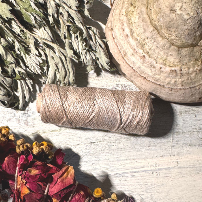 Sznurek Lniany Naturalny do Ziół i Kadzideł